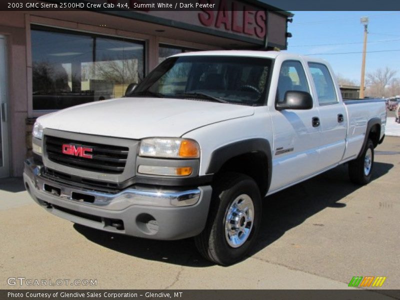 Summit White / Dark Pewter 2003 GMC Sierra 2500HD Crew Cab 4x4