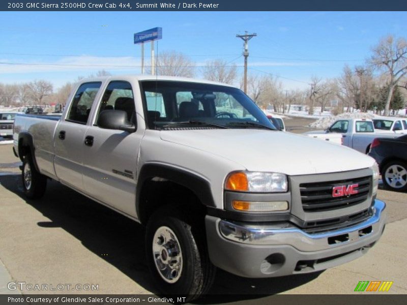 Summit White / Dark Pewter 2003 GMC Sierra 2500HD Crew Cab 4x4