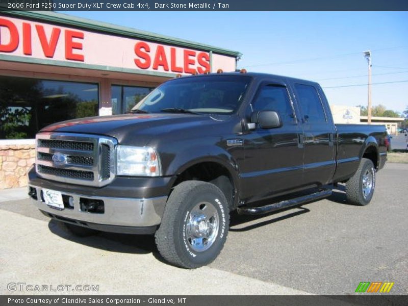 Dark Stone Metallic / Tan 2006 Ford F250 Super Duty XLT Crew Cab 4x4