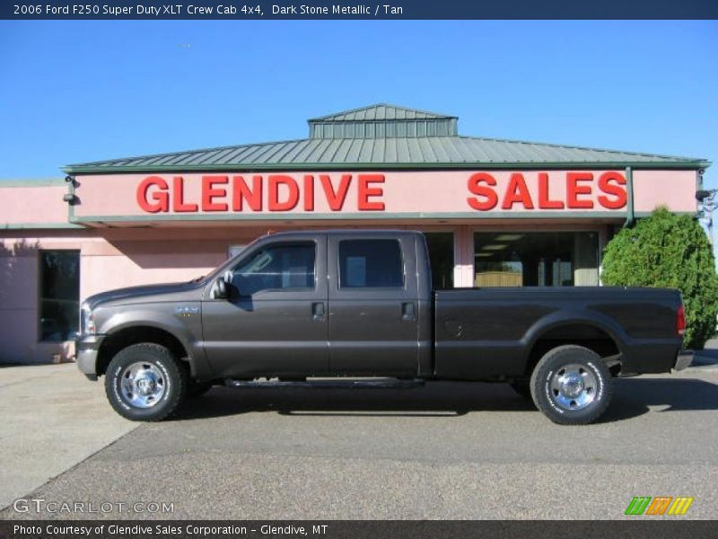 Dark Stone Metallic / Tan 2006 Ford F250 Super Duty XLT Crew Cab 4x4