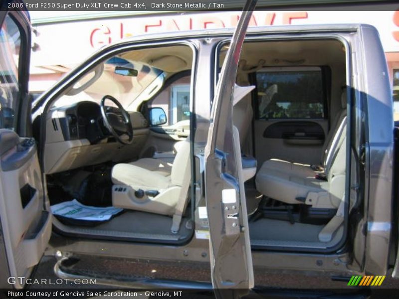 Dark Stone Metallic / Tan 2006 Ford F250 Super Duty XLT Crew Cab 4x4