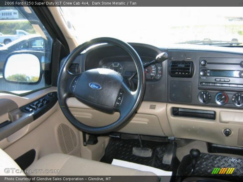 Dark Stone Metallic / Tan 2006 Ford F250 Super Duty XLT Crew Cab 4x4