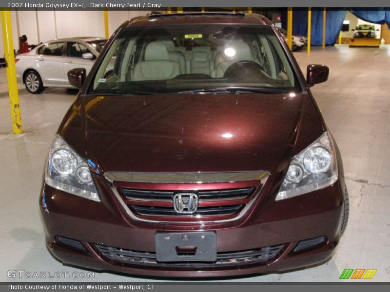 Dark Cherry Pearl / Gray 2007 Honda Odyssey EX-L