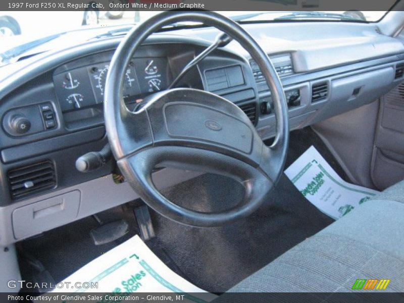 Oxford White / Medium Graphite 1997 Ford F250 XL Regular Cab