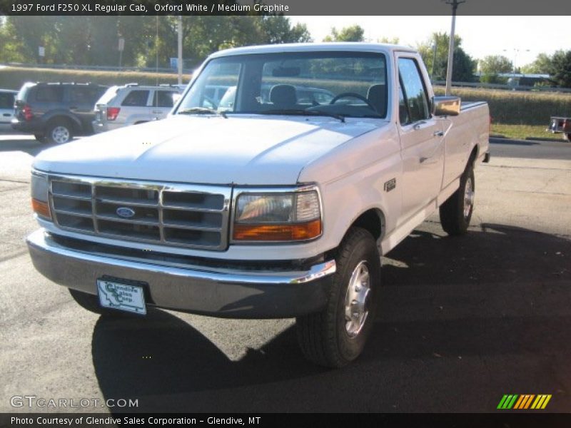 Oxford White / Medium Graphite 1997 Ford F250 XL Regular Cab