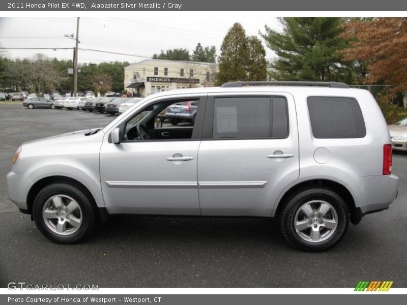 Alabaster Silver Metallic / Gray 2011 Honda Pilot EX 4WD