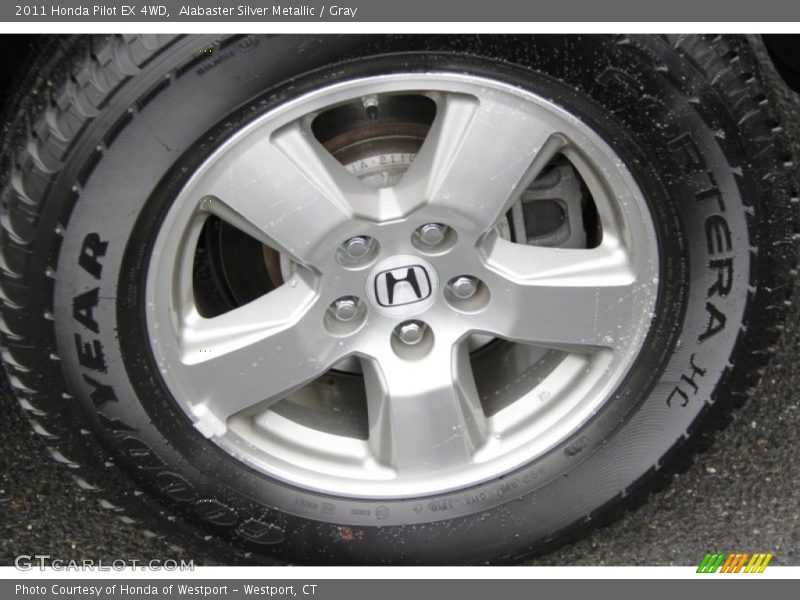 Alabaster Silver Metallic / Gray 2011 Honda Pilot EX 4WD