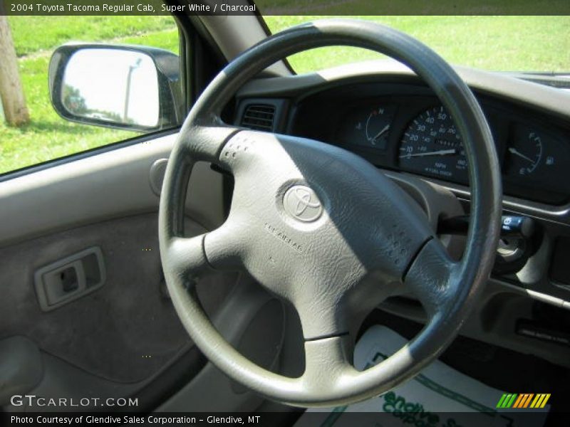 Super White / Charcoal 2004 Toyota Tacoma Regular Cab