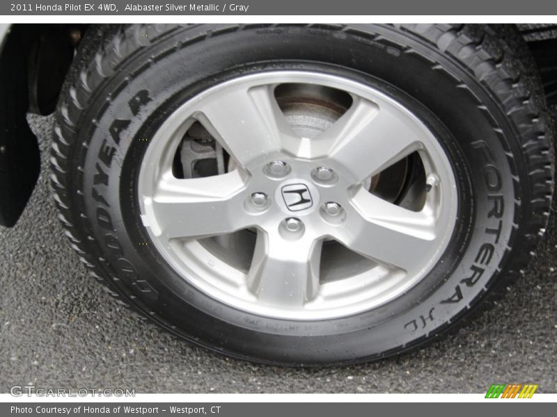 Alabaster Silver Metallic / Gray 2011 Honda Pilot EX 4WD