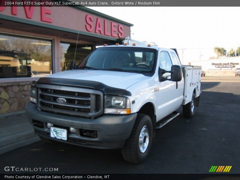 Oxford White / Medium Flint 2004 Ford F350 Super Duty XLT SuperCab 4x4 Auto Crane