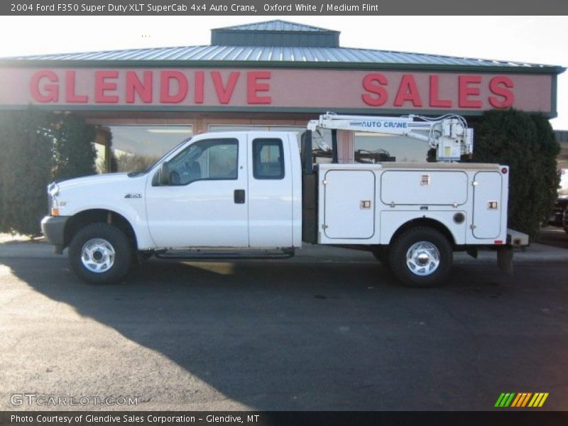 Oxford White / Medium Flint 2004 Ford F350 Super Duty XLT SuperCab 4x4 Auto Crane