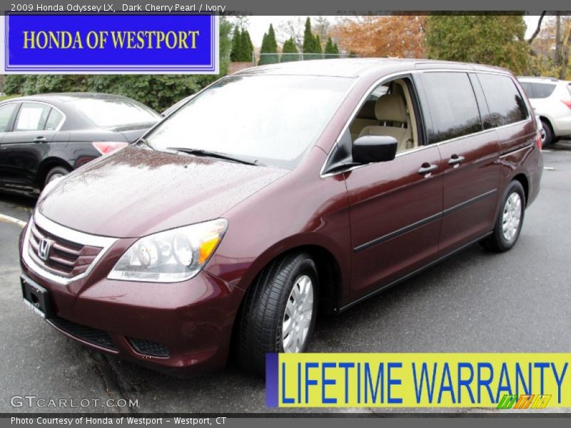 Dark Cherry Pearl / Ivory 2009 Honda Odyssey LX