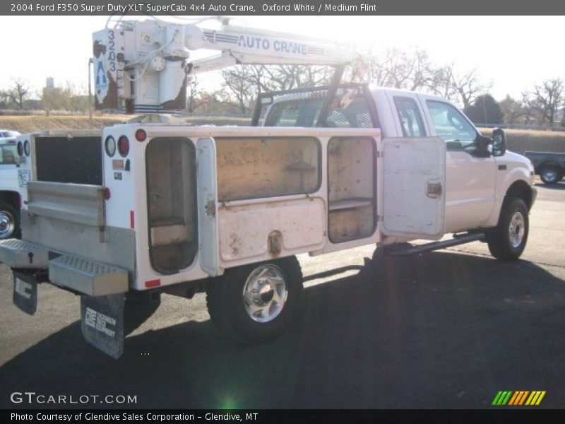 Oxford White / Medium Flint 2004 Ford F350 Super Duty XLT SuperCab 4x4 Auto Crane