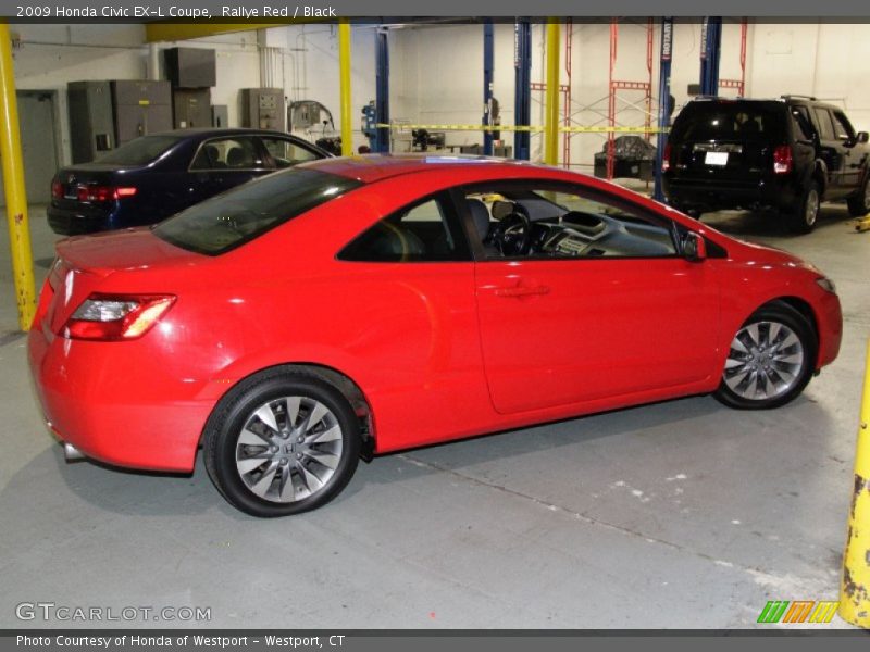 Rallye Red / Black 2009 Honda Civic EX-L Coupe