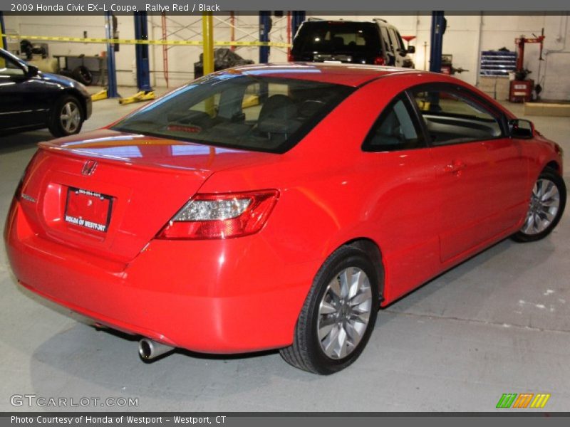 Rallye Red / Black 2009 Honda Civic EX-L Coupe