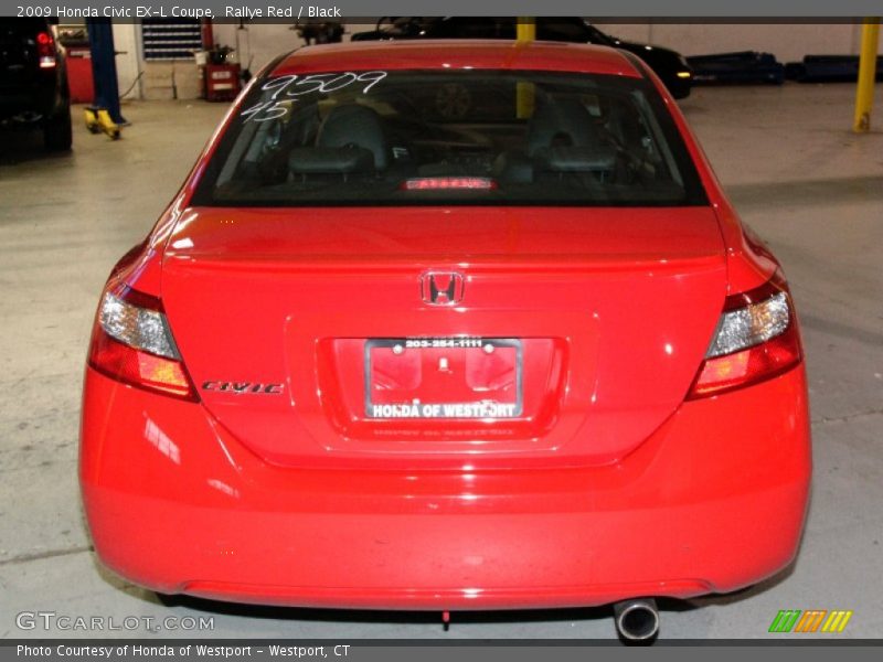Rallye Red / Black 2009 Honda Civic EX-L Coupe