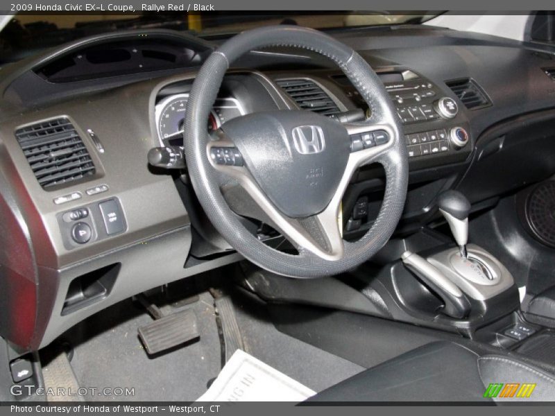 Rallye Red / Black 2009 Honda Civic EX-L Coupe