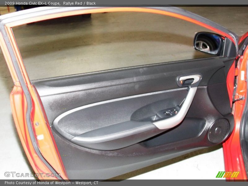 Rallye Red / Black 2009 Honda Civic EX-L Coupe