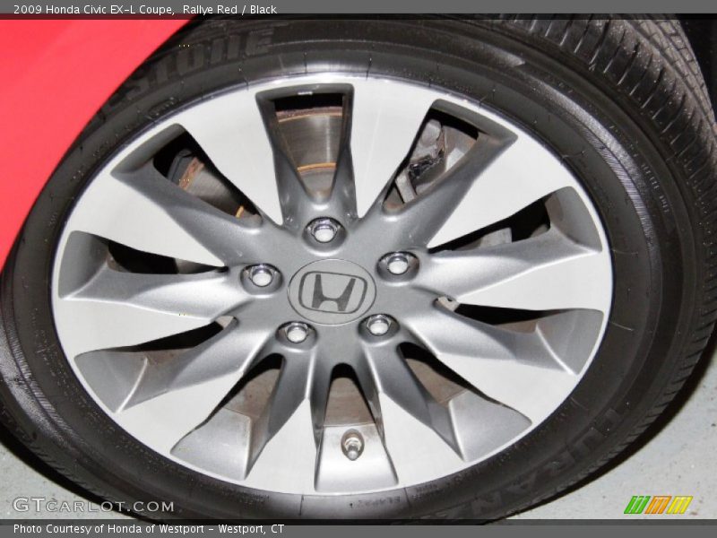 Rallye Red / Black 2009 Honda Civic EX-L Coupe