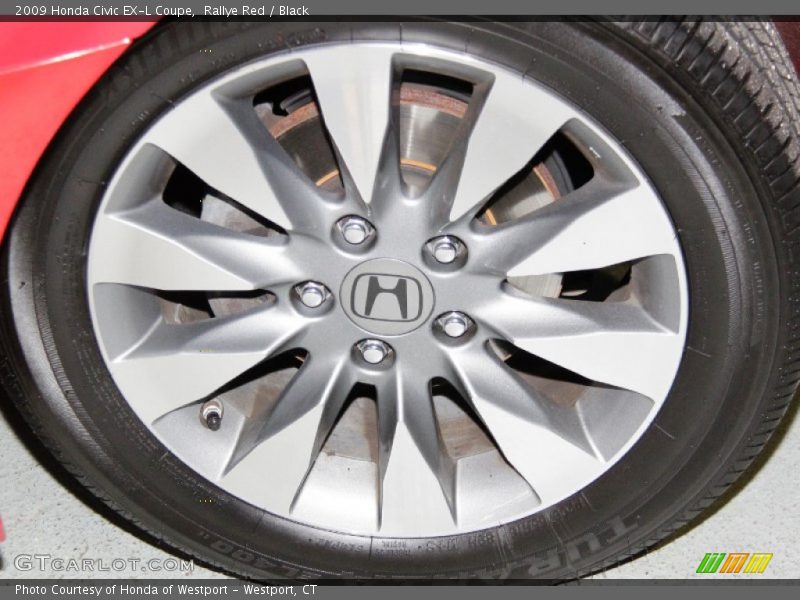 Rallye Red / Black 2009 Honda Civic EX-L Coupe