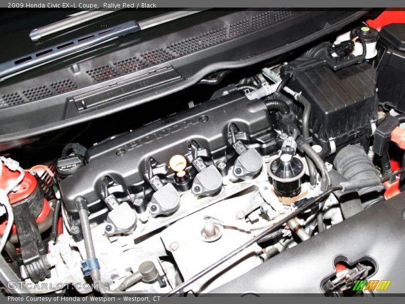 Rallye Red / Black 2009 Honda Civic EX-L Coupe