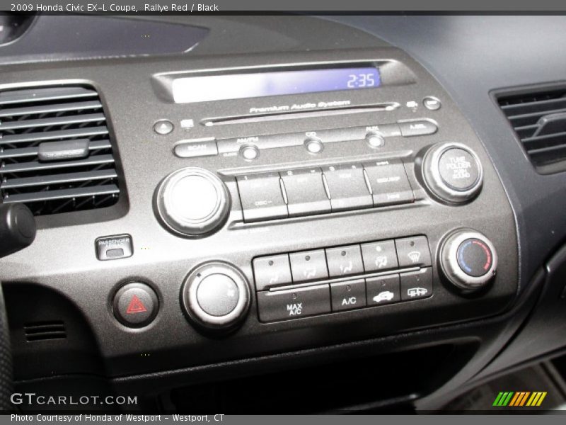 Rallye Red / Black 2009 Honda Civic EX-L Coupe