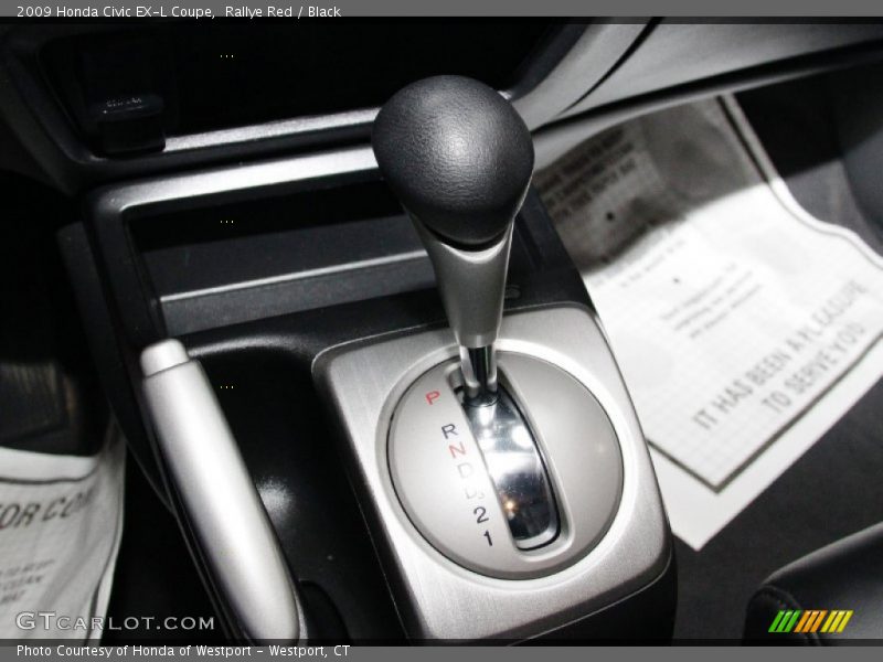 Rallye Red / Black 2009 Honda Civic EX-L Coupe