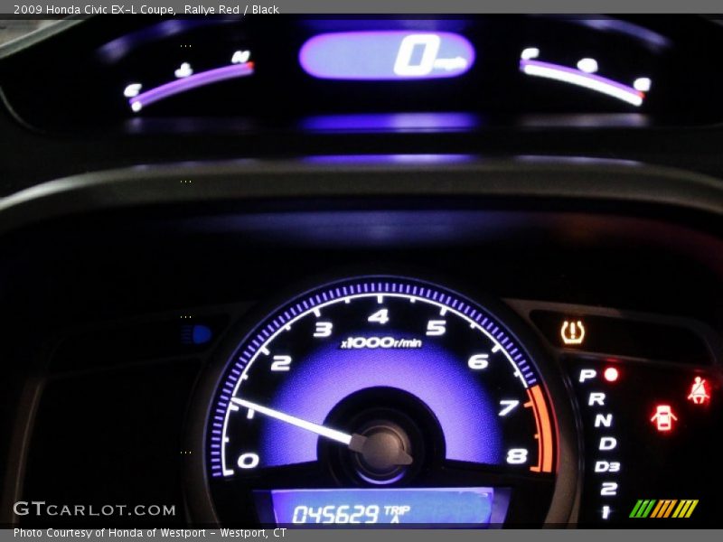 Rallye Red / Black 2009 Honda Civic EX-L Coupe
