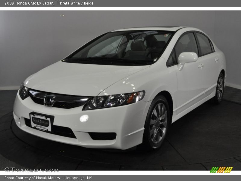 Taffeta White / Beige 2009 Honda Civic EX Sedan