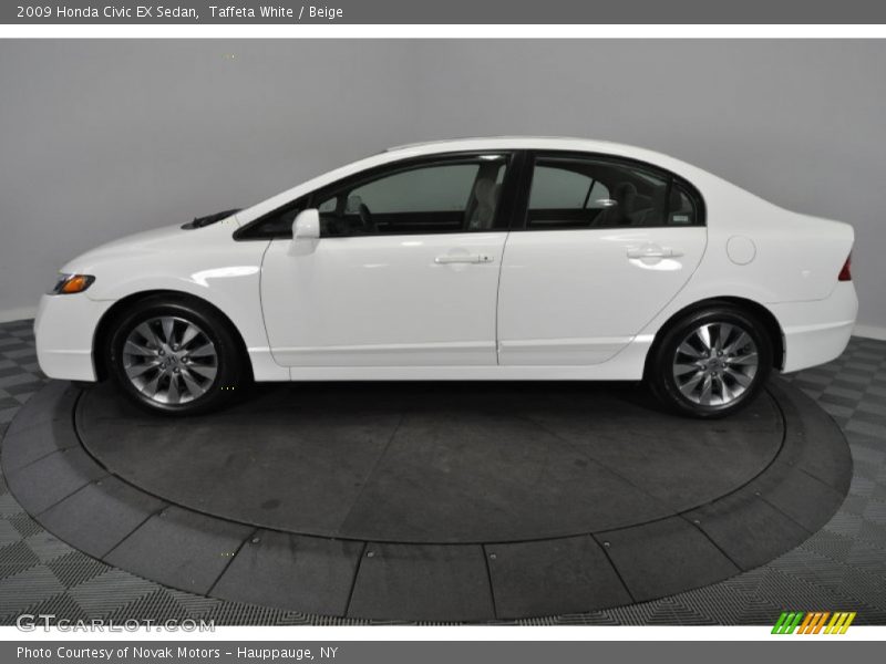 Taffeta White / Beige 2009 Honda Civic EX Sedan