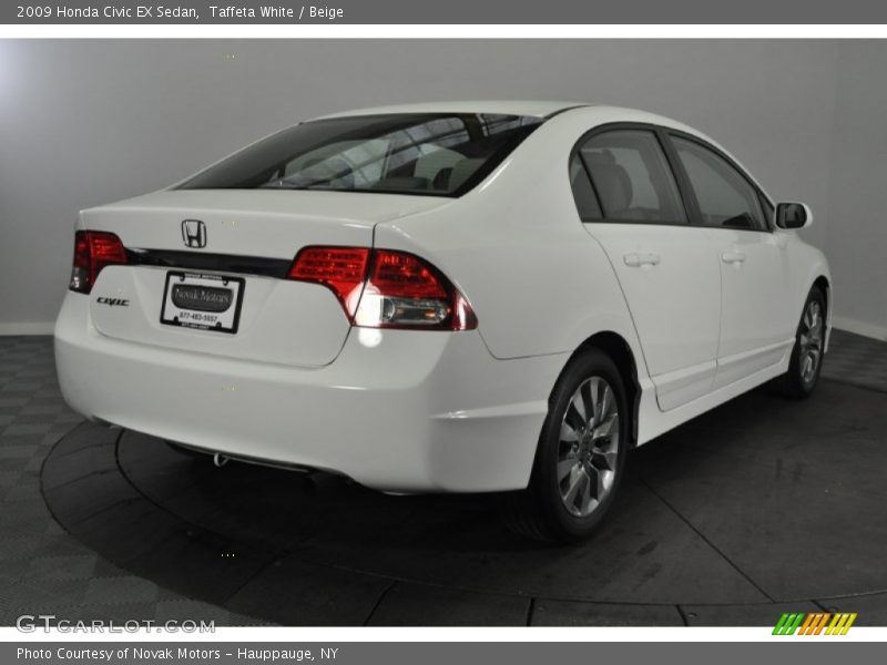 Taffeta White / Beige 2009 Honda Civic EX Sedan