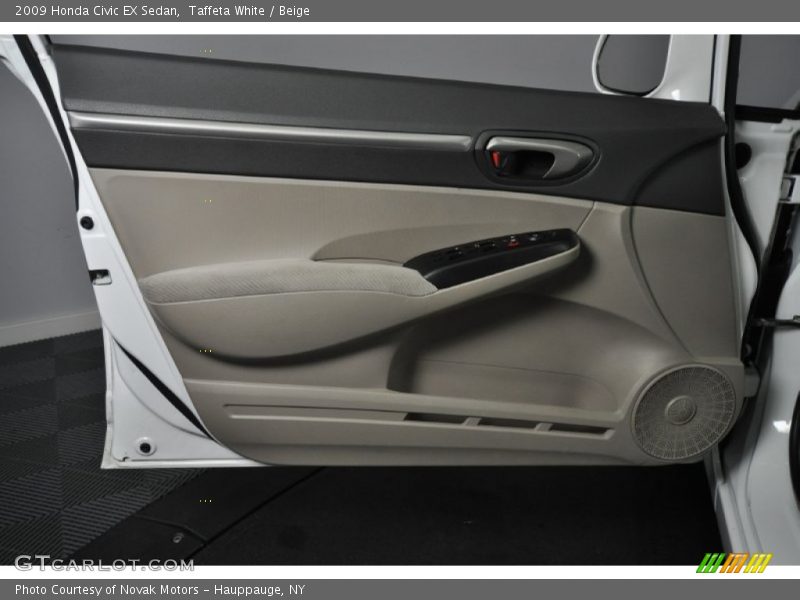Taffeta White / Beige 2009 Honda Civic EX Sedan