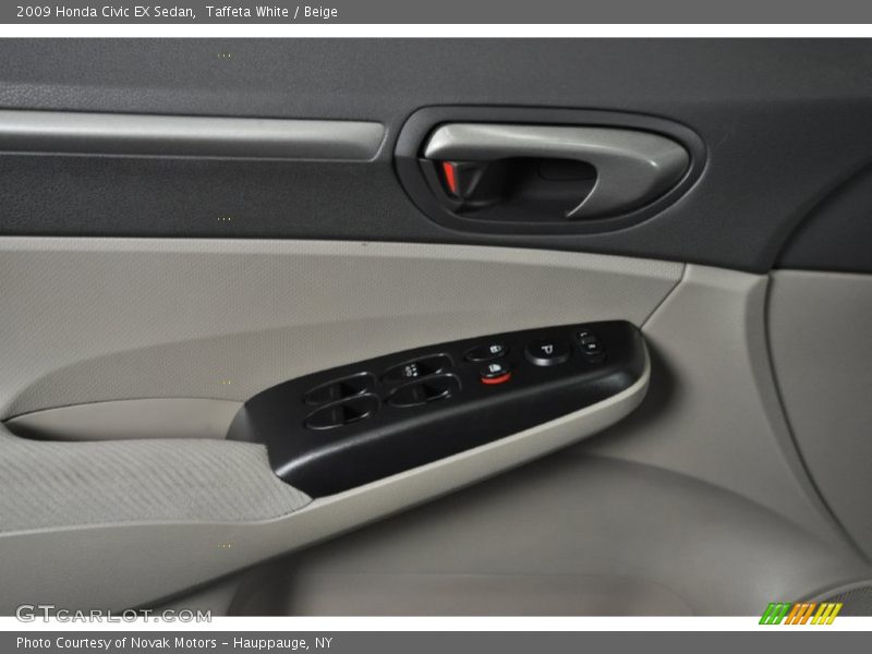 Taffeta White / Beige 2009 Honda Civic EX Sedan