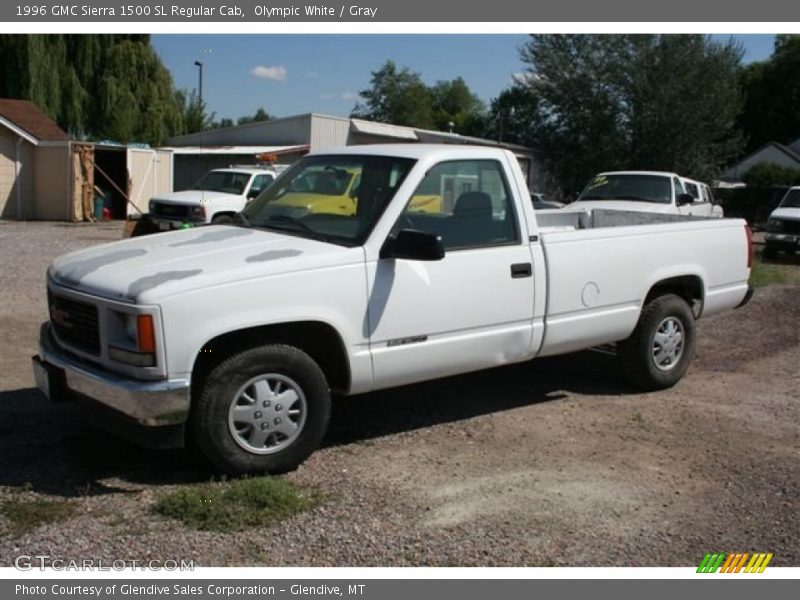 Olympic White / Gray 1996 GMC Sierra 1500 SL Regular Cab