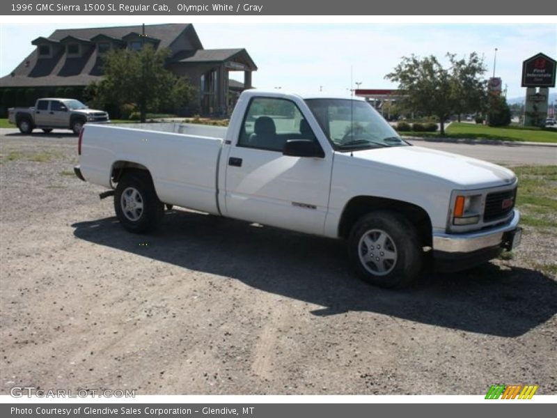 Olympic White / Gray 1996 GMC Sierra 1500 SL Regular Cab