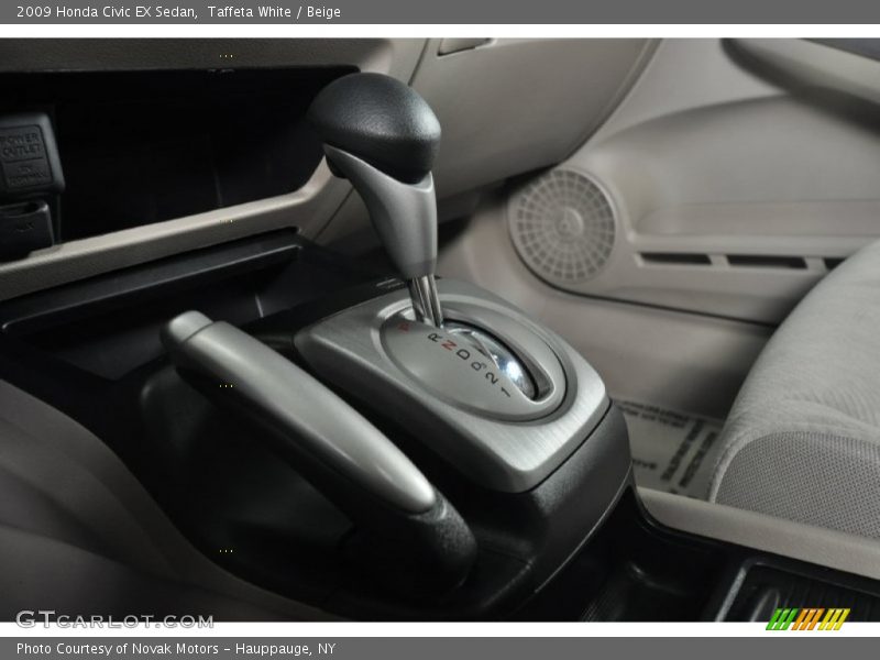 Taffeta White / Beige 2009 Honda Civic EX Sedan