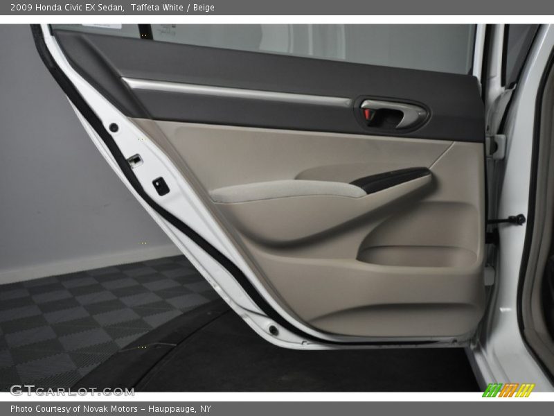 Taffeta White / Beige 2009 Honda Civic EX Sedan