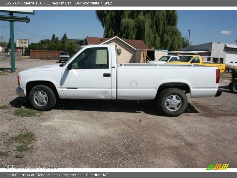 Olympic White / Gray 1996 GMC Sierra 1500 SL Regular Cab