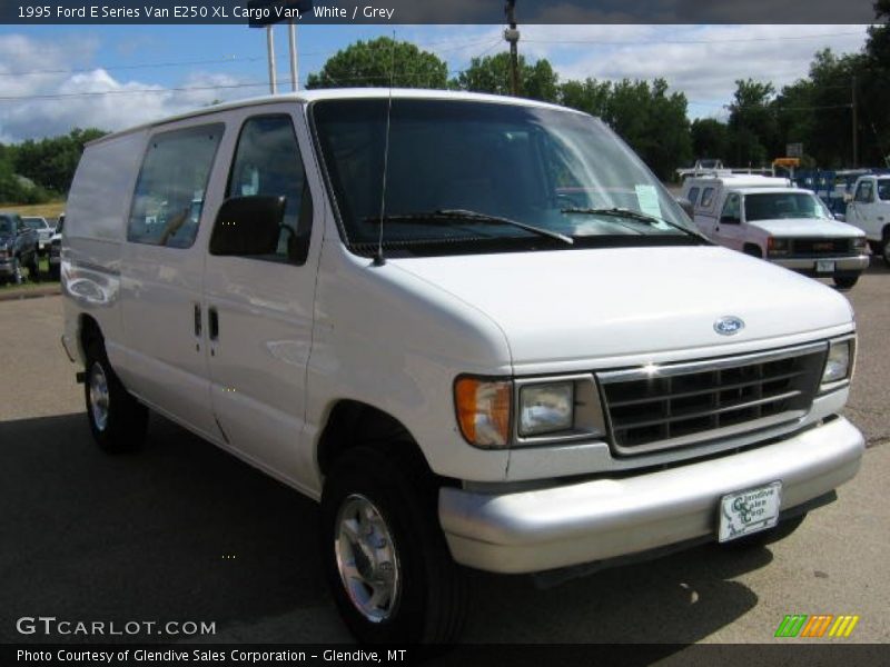 White / Grey 1995 Ford E Series Van E250 XL Cargo Van