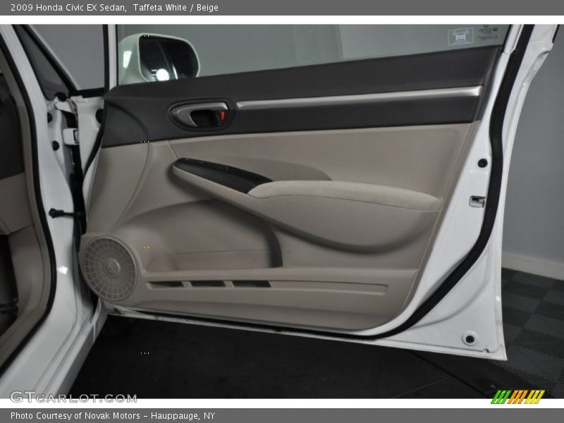 Taffeta White / Beige 2009 Honda Civic EX Sedan