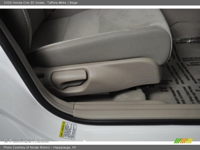 Taffeta White / Beige 2009 Honda Civic EX Sedan