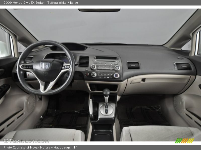 Taffeta White / Beige 2009 Honda Civic EX Sedan
