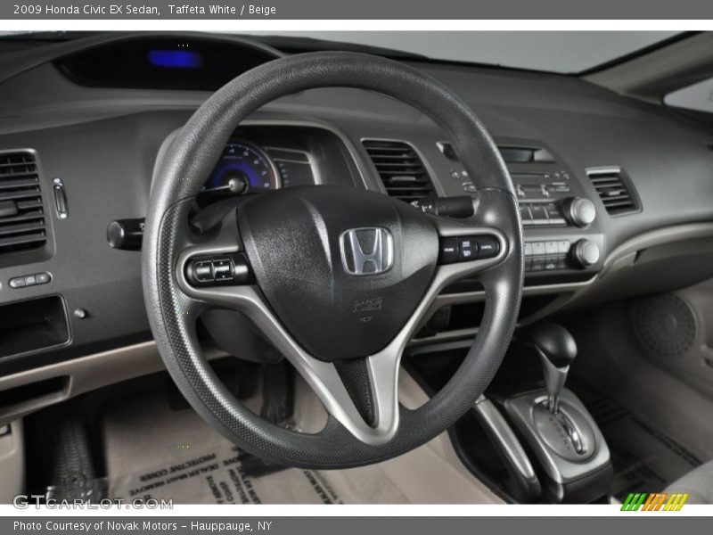 Taffeta White / Beige 2009 Honda Civic EX Sedan