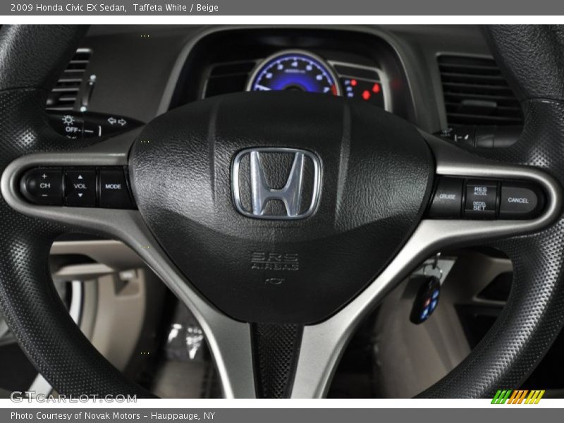 Taffeta White / Beige 2009 Honda Civic EX Sedan