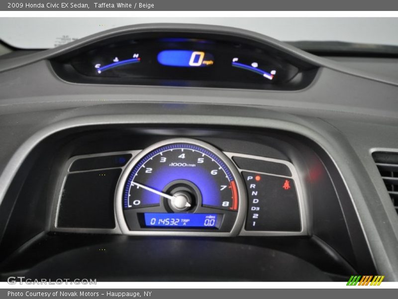 Taffeta White / Beige 2009 Honda Civic EX Sedan