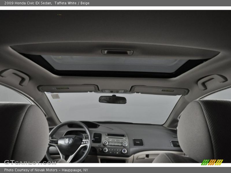 Taffeta White / Beige 2009 Honda Civic EX Sedan
