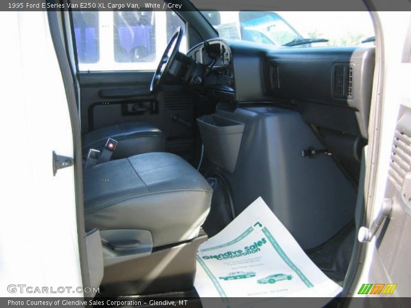 White / Grey 1995 Ford E Series Van E250 XL Cargo Van