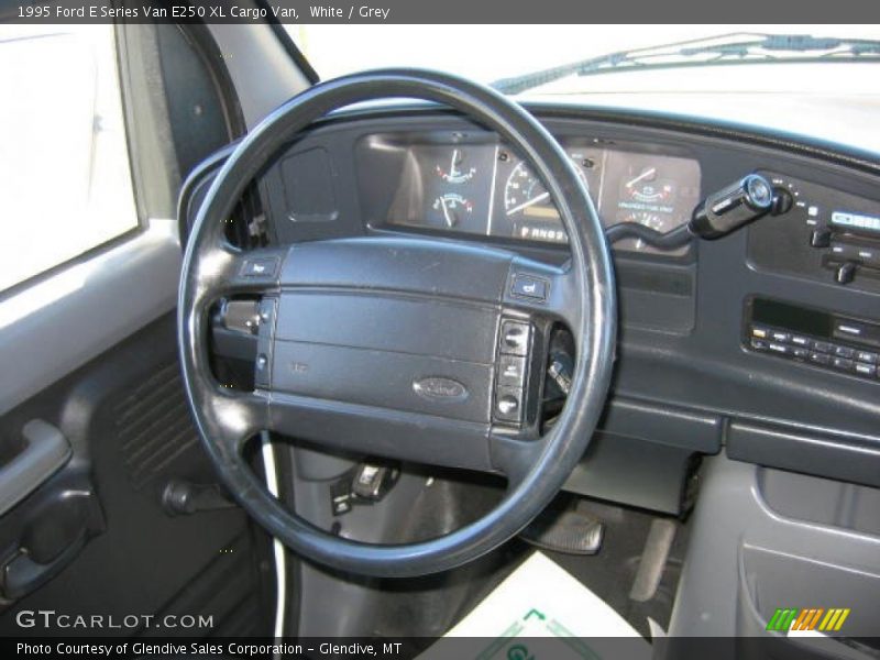White / Grey 1995 Ford E Series Van E250 XL Cargo Van
