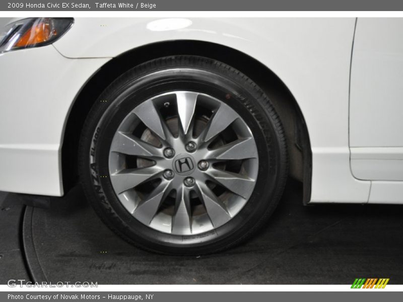 Taffeta White / Beige 2009 Honda Civic EX Sedan