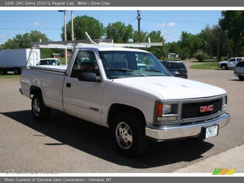 White / Dove Gray 1995 GMC Sierra 1500 SL Regular Cab